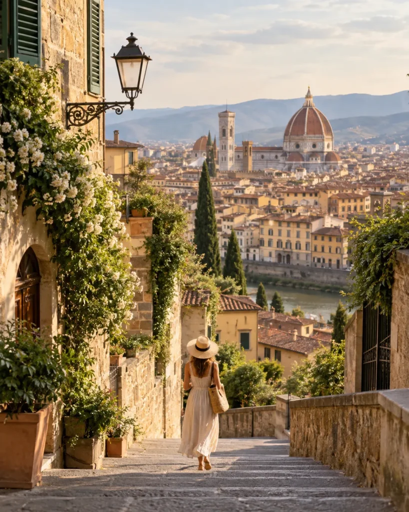 Solo woman traveler exploring a destination